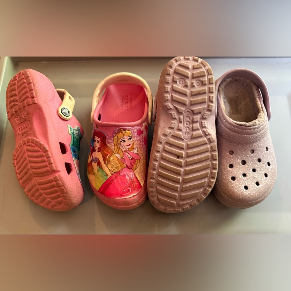 Girls Pink Princess Clog Shoes